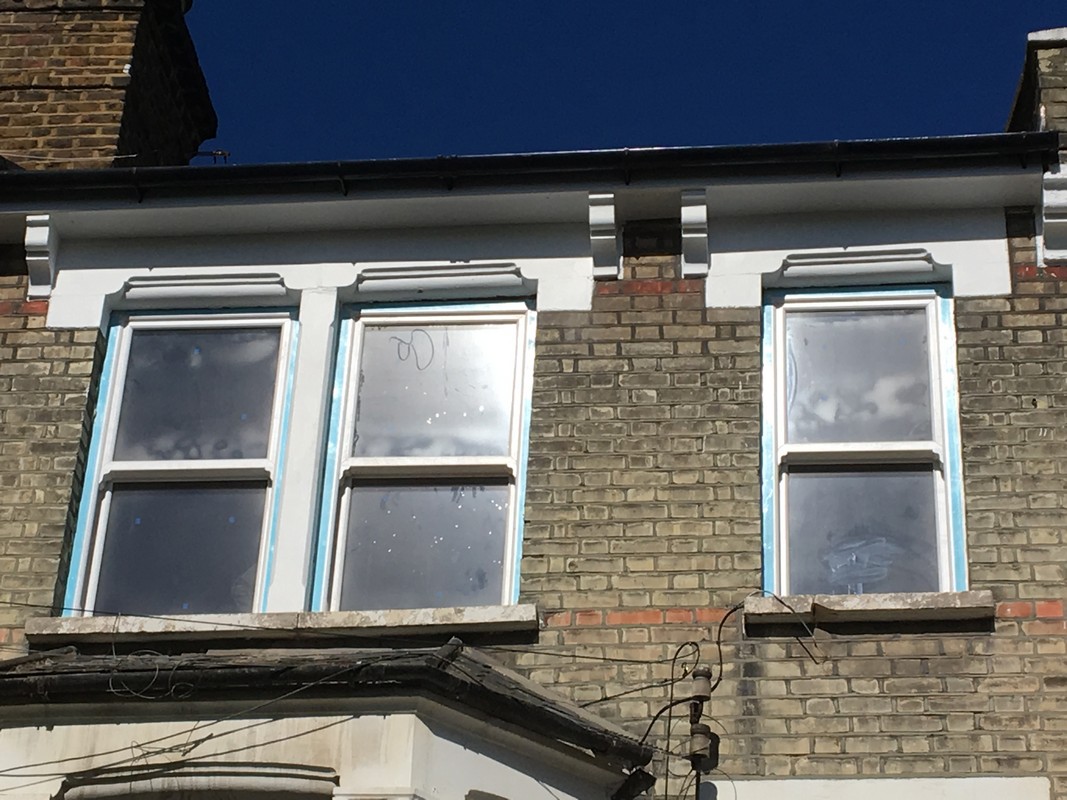 New uPVC sash windows fitted on Victorian terrace in Shoreditch